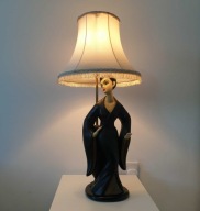 Unikatowa lampa typu Geisha – styl orientalny, vintage, wys. 67 cm