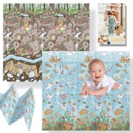 Edukacyjna MATA PIANKOWA Składana DWUSTRONNA DLA DZIECI Duża 180x200cm