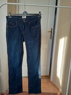 spodnie dżins proste janina 44 strecz granatowe