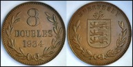 MNB - GUERNSEY 8 Doubles 1934 H # st 1/2