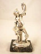 FIGURKA CHŁOPIEC NA POSTUMENCIE - METAL - 21 CM