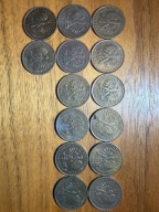 ZESTAW MONET 2 ZŁOTE ROCZNIK 1975 - 1988(14 MONET) II Zestaw