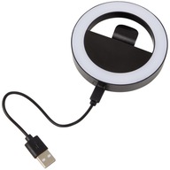 Lampa pierścieniowa LED do selfie na klips RING USB