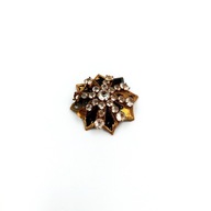 Broszka spinka metalowa mosiądz vintage lata 30 30s 1930s 20th century