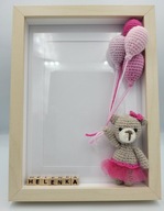 Personalizowana Ramka MIŚ balony BABY SHOWER