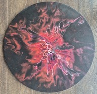 Płomień życia, abstrakcja, farby akrylowe, aukcja charytatywna