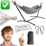 STELAŹ DO HAMAKA STOJAK OGRODOWY METALOWY SOLIDNY 300kg MOCNY 255cm x 150cm