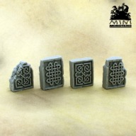 DWARVEN RUNESTONES SET2 4SZT.- Oldhammer, wargames terrain, fantasy scenery