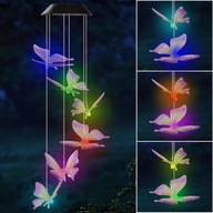 Lampki solarne Dzwonki Wietrzne Motylki LED