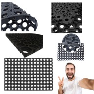 WYCIERACZKA WEWNĘTRZNA ZEWNĘTRZNA POD DRZWI GUMOWA UNIWERSALNA CZARNA 50X80