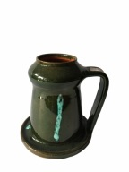 Artystyczny ręcznie robiony ceramiczny wazon Vintage z okresu PRL