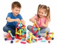 Klocki magnetyczne click4TOYS zestaw 120 elementów dla dzieci 3+