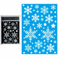 NAKLEJKI ŚWIĄTECZNE OZDOBY NA OKNO SZYBĘ ŚNIEŻYNKI PŁATKI ŚNIEGU 48szt