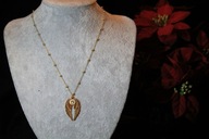 ŁAŃCUSZEK NASZYJNIK ZE STALI CHIRURGICZNEJ 316L POZŁACANY ZAWIESZKA