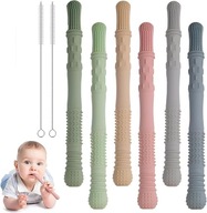 GRYZAK DLA NIEMOWLĄT RURKA 8SZT DO ŻUCIA 2 SZCZOTKI IDEALNE NA ZĄBKOWANIE