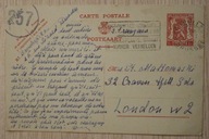 STARA KARTKA POCZTOWA - LIST, 1945 rok do London - LONDYN