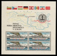 Czechosłowacja / Mini arkusz 2676 ( Marynistyka / mapa ) 1982 r. / czysty