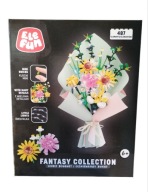 Klocki FANTASY COLLECTION LOVELY BOUQUET 487 el.Bukiet Kwiatów Mini Klocki