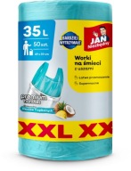 JAN NIEZBĘDNY Worki na śmieci zapachowe z uszami z uchwytem 35 l 50 szt XXL
