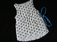 Tunika -- bluzka w kropy -- asymetryczna -- 146 - 152