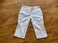 Białe rybaczki kieszenie 97% bawełna gumka 44- 46