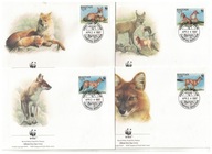 02-FDC-KR25- Bhutan , WWF,1997, Pustynny lis
