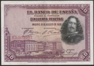 Hiszpania 50 peset 1928 - Diego Velazquez - E1