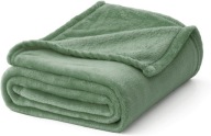 MIULEE Przytulny Koc Narzuta Zielony Matcha z Mikrofibry 130 x 150 cm