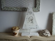 DREWNIANA CHOINKA ANIOŁEK DEKORACJA DUŻA 33 cm