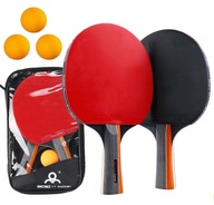 2X PALETKI RAKIETKI DO PING PONGA TENISA STOŁOWEGO 7 WARSTW + PIŁECZKI