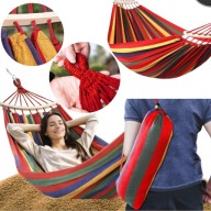 HAMAK Z DRĄŻKIEM OGRODOWY DWUOSOBOWY DUŻY TURYSTYCZNY XXL PAŁĄK 60CM TARAS