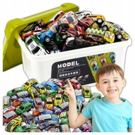 ZESTAW AUTEK SAMOCHODÓW AUT RESORAKÓW SAMOCHODZIKI NAPĘD 40 SZT W SKRZYNCE