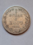 3 / 4 RUBLA = 5 ZŁOTYCH 1838 r.
