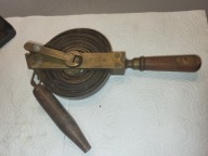 Stary przymiar wstęgowy RW 30 PZO Warszawa stalowa miara obudowa z mosiądzu