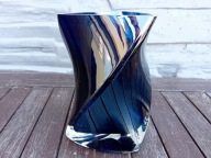 WAZON FIOLETOWY KRĘCONY proj. PIET HEIN TWISTER VASE - CIEMNY FIOLET 16cm