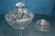 SZKLANA ŻARDINIERA Z POKRYWKĄ