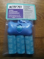4 x Woreczki na odchody Activ Pet + Dyspenser niebieski