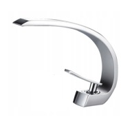 Bateria Umywalkowa Srebrna Jednouchwytowa Mosiężna Nowoczesna