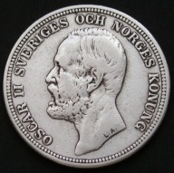 Szwecja 2 korony 1904 - Oscar II - srebro