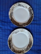 Talerz porcelanowy 2 szt. para Rudolf Wächter Bavaria Feinsilber 50-60 XX