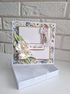 Kartka w pudełku ślub ślubna pamiatka pamiatka