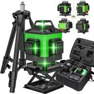 Poziomica Laserowa 4D 16 Linii Zielona 360° Samopoziomująca IP54 Statyw
