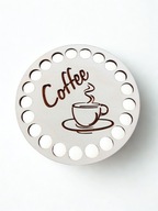 drewniana Baza grawer kubek koszyk szydełkowania Coffe 10cm makrama sklejka