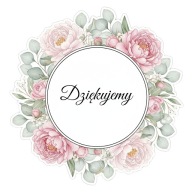 Naklejki DZIĘKUJEMY 20szt Ślub Podziękowanie 5x5cm