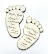Stópki Magnesy Podziękowanie dla Chrzestnych Chrzest Święty #personalizacja