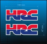 2x Naklejka z logo HRC, 130x47mm, CBR 1000RR SC59 2008 HRC Nalepka Emblemat