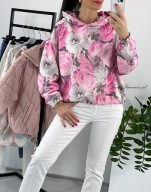 Bluza Kwiaty Kaptur Regulacja MIA