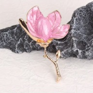 BROSZKA PRZYPINKA PIN PINETS AGRAFKA tulipan emalia ELEGANCKA Z CYRKONIĄ