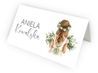 Winietki komunijne na komunię dla dziewczynki na stół PERSONALIZACJA