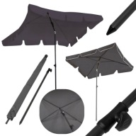 PARASOL OGRODOWY BALKONOWY 200X130CM PROSTOKĄTNY ŁAMANY GRAFITOWY NA TARAS